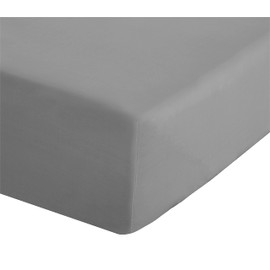 Catherine Lansfield Easy Iron Percale Double Extra Deep Fitted Sheet Grey