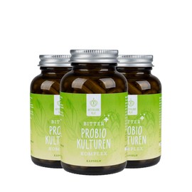 BitterLiebe ® Probio-Kulturen Komplex Kapseln mit 15 Mrd. KBEs I Darmbakterien für Darmflora I 180 Kapseln mit Lactobacillus & Bifidobakterien