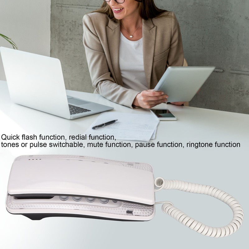 KXT‑438 Wall Mounted Home Phone Corded Telephone with Redial Quick