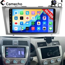 Camecho For 2007-2011 TOYOTA CAMRY Android 13 1G+32GB Car Stereo Radio GPS Navi WiFi Cam