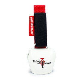 swisstrailbell® Mexico Edition White Bell: Red/Black Bike, Red Band, Bicycle Bell, Trailbell, Signal Bell