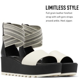 Sorel Women's Cameron Flatform Ankle Strap Sandal - Black - Size 9.5