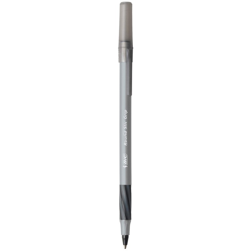 BIC Round Stic Grip Xtra Comfort Ballpoint Pen, Medium Point