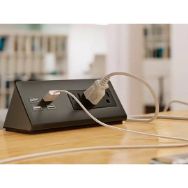 Kable Kontrol EdgeCharge - Desk Power Outlets & USB Hub - 4.9' Feet Cord
