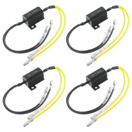 EPLZON 12V 25W 6.8 Ohm Motorcycle Load Resistor Flashlight Indicator Decoder Motorcycle Indicator Resistor Adapter Flash Fix Error 12V for Motorcycle (Pack of 4)