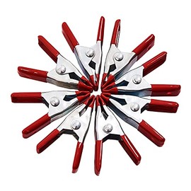 Am-Tech S2972 50 mm Metal Spring Clamp Set - Red (8-Piece)