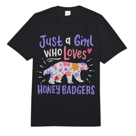 Honey Badger Just a Girl Who Loves Honey Badger Comfort Colors Adult Heavyweight T-Shirt