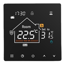 Asixxsix Smart Thermostat, LCD Touchscreen Display Programmable Floor Heating Thermostat, Supports Timer and (WiFi, (Voice Control for Yandex Alice, for)