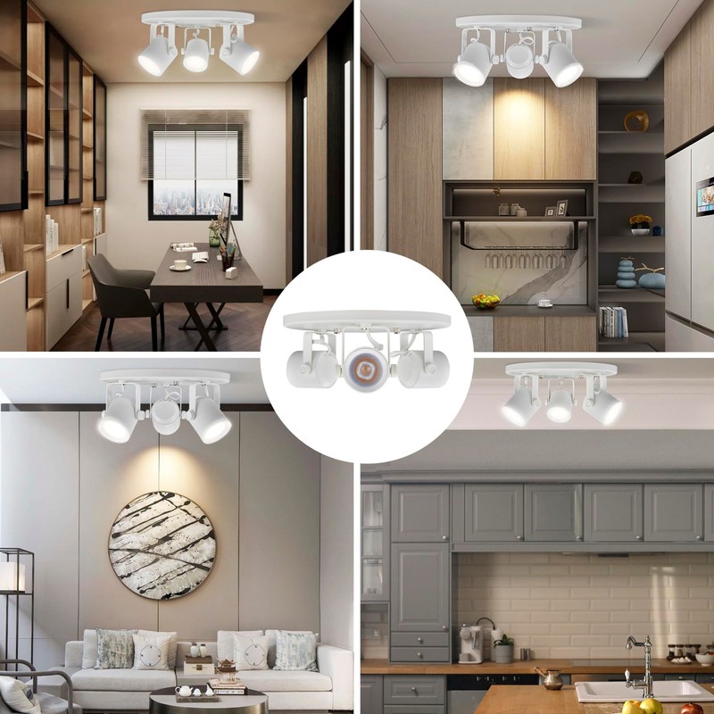 Arcfox 27W 3000K 3 Light LED Flush Mount Ceiling Spotlight