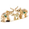 Matashi 24K Gold Plated Elephants Ornament with Crystal Tabletop Home