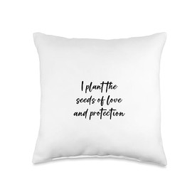 Statement Blend I Plant The Seeds of Love and Protection Throw Pillow, 16x16, Multicolor