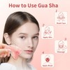 TAIHI Gua Sha Facial Tools Natural Resin Crystal Transparent Heart