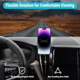 AOUKKL Car Phone Holder Fits for Volvo XC60 2018-2023 Accessories,Thick Cases Friendly,Cell Phone Mount for 4-7 in Phones,360 Degree Rotation,Easy to Install