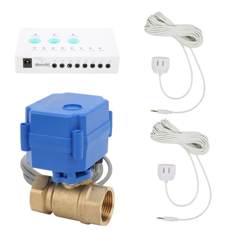 Alarm Sensor Single Brass Ball Valve DualWay Water Leaking Detection