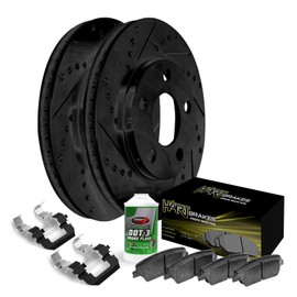 Hart Brakes Front Brakes and Rotors Kit |Front Brake Pads| Brake Rotors and Pads| Ceramic Brake Pads and Rotors - BHCF.44179.02