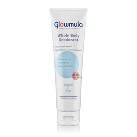 Glowmula Deodorant for Women & Men 3.5 oz | Invisible Cream | Whole Body Deodorant | Aluminum Free | 48 Hour Odor Control | Cypress & Sage