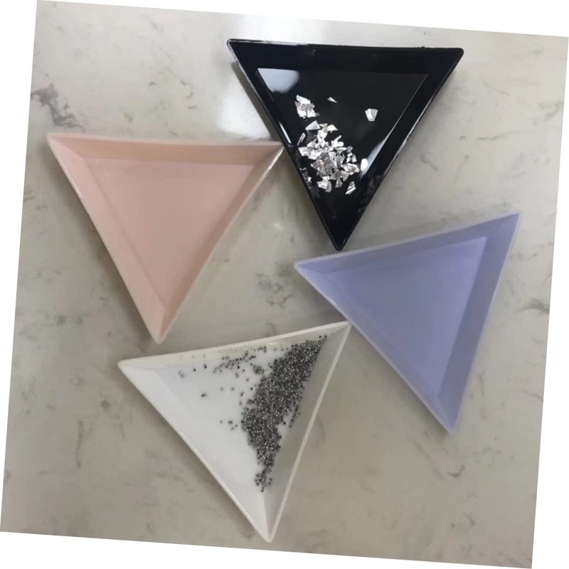 Healeved Triangular Storage Trays for Nail Art Jewelry 80pcs Set
