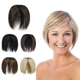 PARXITN Hair Topper for Women with 3 Clips in Hair Pieces Toupee Straight Synthetic Hairpiece for Thinning Hair Caramel Blonde