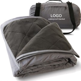 Leisure Sheet, Thick, 55.1 x 78.7 inches (140 x 200 cm), Blanket, Washable, Warm, Cap, Picnic, Outdoors, Excursions, Sports Festivals, Camping Mat, Warm, Thermal, Waterproof, Windproof, Cold Protection, Picnic Mat, Fleece