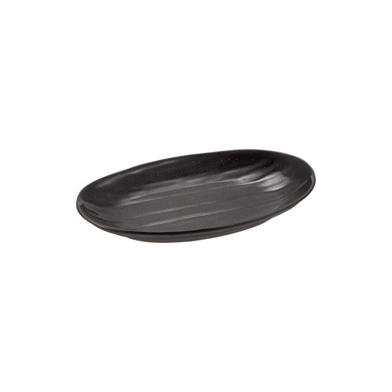 MIN Melamine Wear Black Oval Plate, Large M11-135
