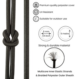 Premium Quality Bungee Cords - 4mm, 5mm, 6mm, 8mm Options – Bungee Rope, Shock Cord, Elastic Rope