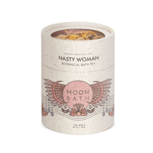Nasty Woman Botanical Bath Tea | Herbal Bath Soak for Power & Courage w/Saffron, Damiana & Sunflower. Organic & Natural Body Care. for Every Woman who Needs Support. Loose Leaf Flowers, 8 fl oz