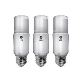 GE Bright Stik LED Light Bulbs, 9 Watt (60 Watt Equivalent) Soft White, Medium Base, Non-Dimmable (3 Pack)