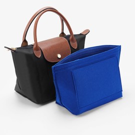 lumanothy Bag Organiser Shopper, Handbag Organiser with Multi-Pocket, Felt Longchamp Organiser for Longchamp, Polene, Mommy Bag, Shopping Bag, Blue, M