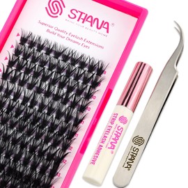 DIY Lash Extension Kit at Home, 120pcs Eyelash Extension Kit Individual Lashes Kit Natural Eyelashes Kit Lash Clusters Kit With Glue And Tweezers Wispy Lash Clusters D Curl 40D Lash Kit 8-15mm