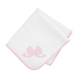 Mud Pie Kids Bow Quilted Blanket; 34" x 28"