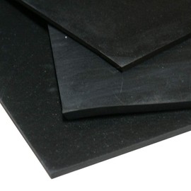 Small Parts 5NEO60-0500-12-12 Neoprene Sheet, 60A Durometer, Smooth Finish, No Backing, Black, 1/2" Thickness, 12" Width, 12" Length