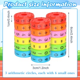 TZQFROCE Pack of 18 Mathematics Learning Toys Mathematics Calculator Roll Math Toy School Maths Learning Math Games First Day Gift Numbers Learning for Children from 3 4 5 6 Years