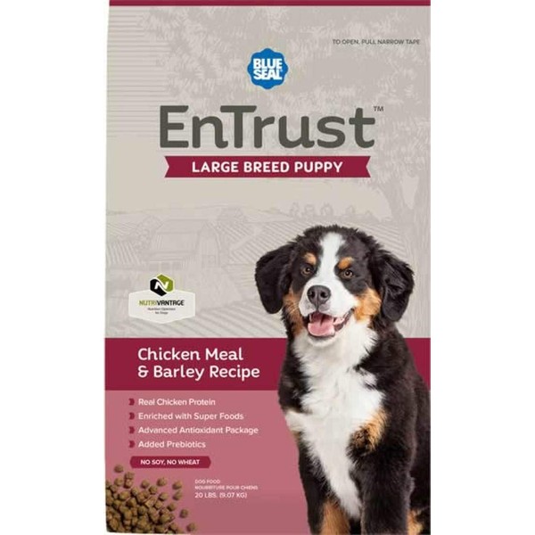 Blue Seal EnTrust Large Breed Puppy Chicken Meal & Barley (20 Pounds)