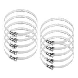 EATAKWARD 10 Pcs Large Hose Clamps, Adjustable Diameter 3 3/4 Inch-4 5/16 Inch/95-110 MM Duct Clamp for Water Fuel Air Plumbing, Dryer Vent Hose