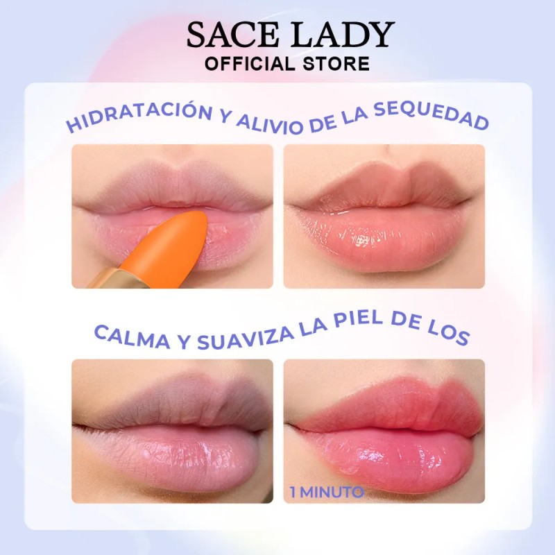 Sace Lady Labial Cambia Color Hidratante Y Larga Duración