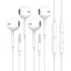 for Apple Earbuds Wired [Clear Call], [MFi Certified] 3.5mm Headphones