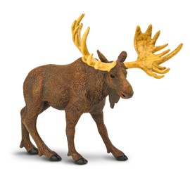 Safari Ltd Wild Safari North American Wildlife – Moose – Realistic Hand Painted Toy Figurine Model – Quality Construction From Safe and BPA Free Materials – For Ages 3 and Up