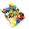 JZK 100 x Multicoloured Flag Head Push Pins Card Nail