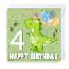 Second Ave Dinosaur 4th Birthday Age 4 Square Children's Kids
