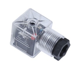 LiebeWH 5Pcs DC24V Solenoid Coil Plug, Transparent, Plastic, 5 Ports, Solenoid Valve