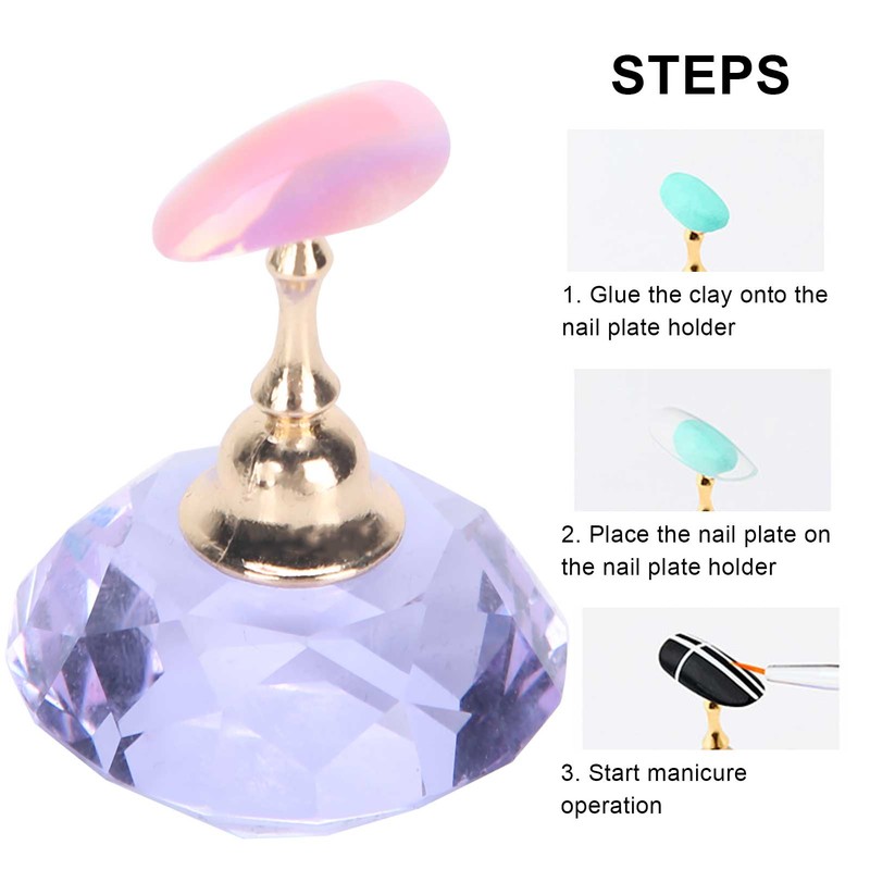 Nail Art Display Stand Set Magnetic Crystal Holder Practice Showing