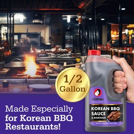 Otafuku Korean BBQ Bulgogi Sauce Marinade, Restaurant Bulk Size- 83.2 OZ (1/2 Gallon)