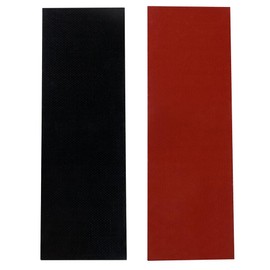 2 PCS G10 Glass Fiber Knife Handle Scales Slabs Custom DIY Tool Material for Knives Making Blanks Blades（Red&Black, 4.72''x1.57''x0.28'')