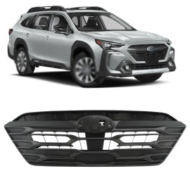 joyjoycart_autos For 2023 2024 Subaru Outback With Camera Hole Black Plastic Front Upper Grille