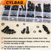 Nuts and Bolts Set M5 M6 M8, CYLBAQ Black Hex