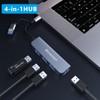 Wowssyo 4-Port USB 3.0 Hub, Ultra Slim Portable USB Data