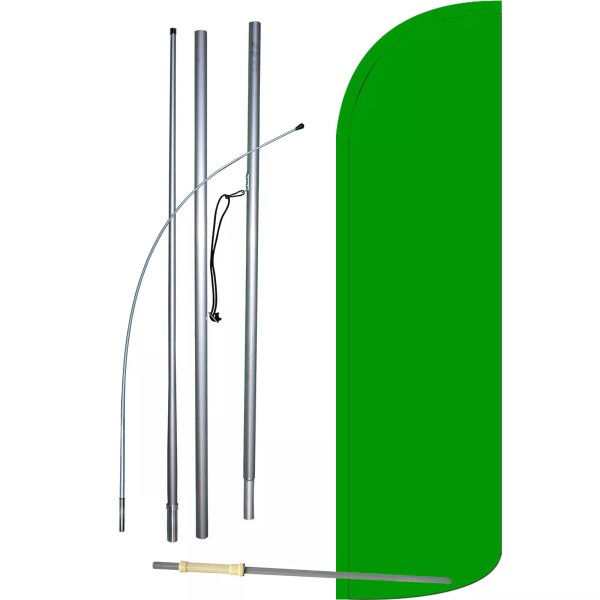 NeoPlex Solid Green Swooper Flag Kit