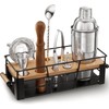 Mixology Bartender Kit with Stand | Home Bar Set with