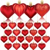 36Pcs Valentines Day Decor Heart Ornaments-red