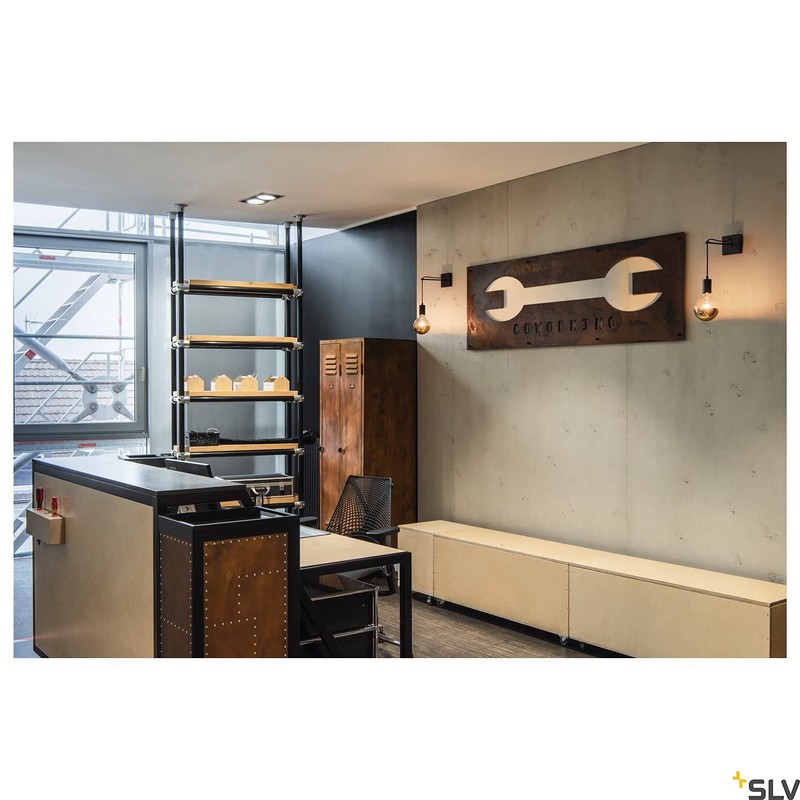 SLV Electric Component Fitu Crane Base / Wall Mount Black